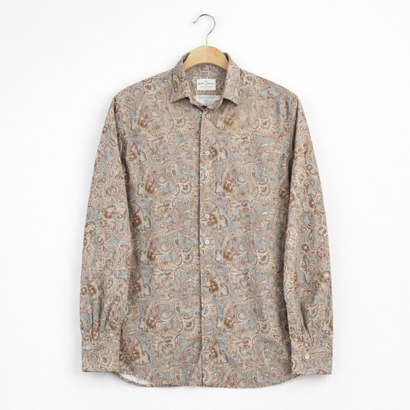 Emanuel Berg Other - Emanuel Berg Modern Fit Mens Byron Dress Shirt L /XL Paisley Soft Stretch